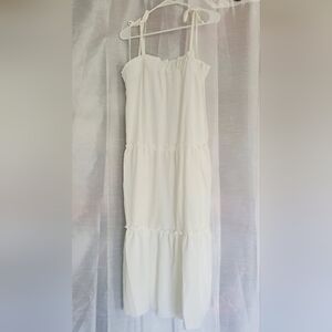 White Dress with Tie Straps | S
